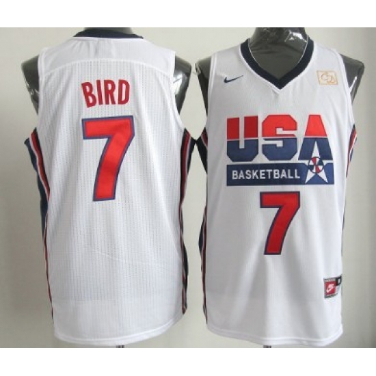 1992 Olympics Team USA 7 Larry Bird White Swingman Jersey 1992 Olympics Team USA 7 Larry Bird White Swingman Jersey