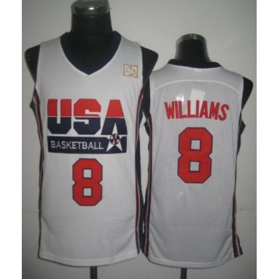 1992 Olympics Team USA 8 Deron Williams White Swingman Jersey 1992 Olympics Team USA 8 Deron Williams White Swingman Jersey
