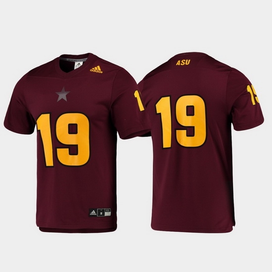 Men Arizona State Sun Devils 19 Maroon Replica Football Jersey Men Arizona State Sun Devils 19 Maroon Replica Football Jersey