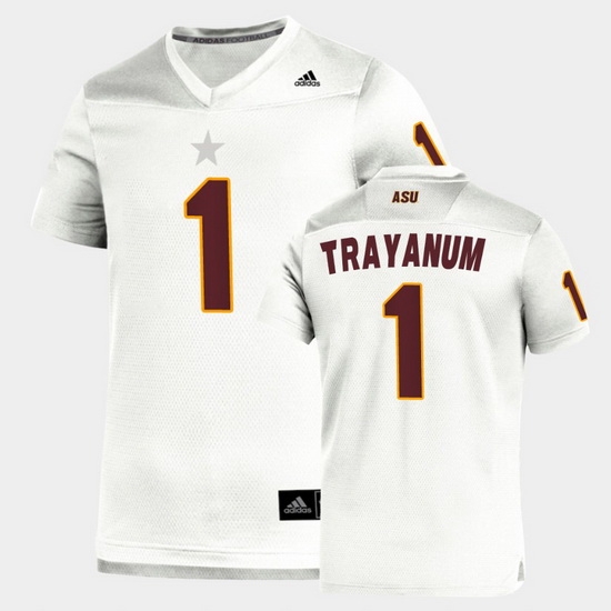 Men Arizona State Sun Devils Deamonte Trayanum Replica White Football Jersey Men Arizona State Sun Devils Deamonte Trayanum Replica White Football Jersey
