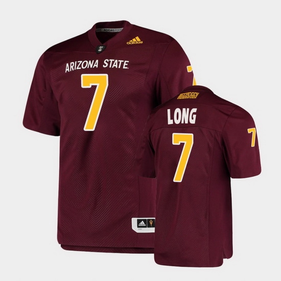 Men Arizona State Sun Devils Ethan Long College Football Maroon Premier Jersey Men Arizona State Sun Devils Ethan Long College Football Maroon Premier Jersey