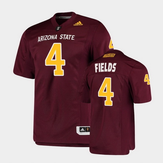 Men Arizona State Sun Devils Evan Fields College Football Maroon Premier Jersey Men Arizona State Sun Devils Evan Fields College Football Maroon Premier Jersey