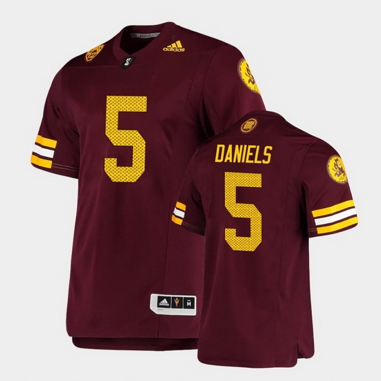 Men Arizona State Sun Devils Jayden Daniels Premier Maroon Football Jersey Men Arizona State Sun Devils Jayden Daniels Premier Maroon Football Jersey