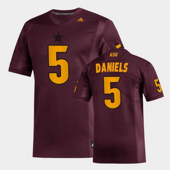 Men Arizona State Sun Devils Jayden Daniels Replica Maroon Football Jersey Men Arizona State Sun Devils Jayden Daniels Replica Maroon Football Jersey