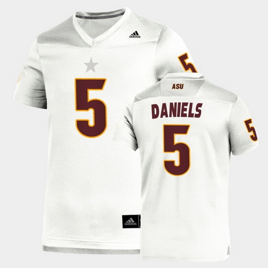 Men Arizona State Sun Devils Jayden Daniels Replica White Football Jersey Men Arizona State Sun Devils Jayden Daniels Replica White Football Jersey