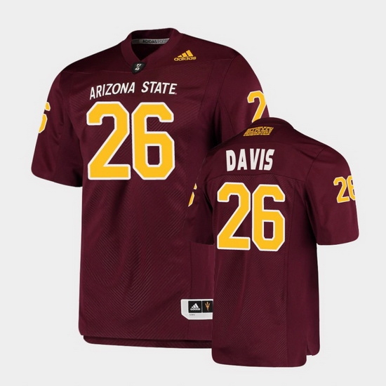 Men Arizona State Sun Devils Keith Davis College Football Maroon Premier Jersey Men Arizona State Sun Devils Keith Davis College Football Maroon Premier Jersey