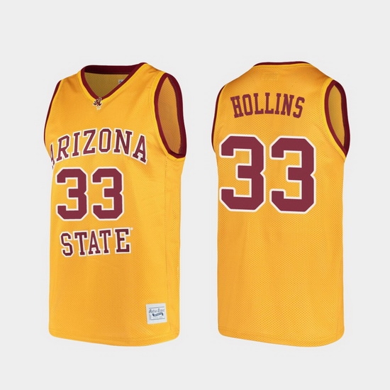Men Arizona State Sun Devils Lionel Hollins Alumni Gold College Basketball Jersey Men Arizona State Sun Devils Lionel Hollins Alumni Gold College Basketball Jersey