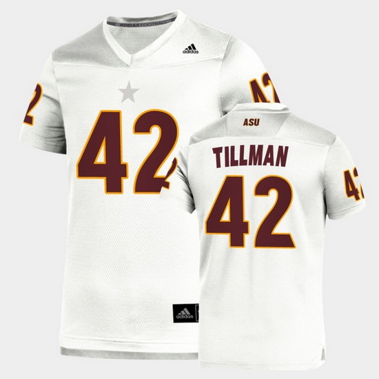 Men Arizona State Sun Devils Pat Tillman Replica White Football Jersey Men Arizona State Sun Devils Pat Tillman Replica White Football Jersey
