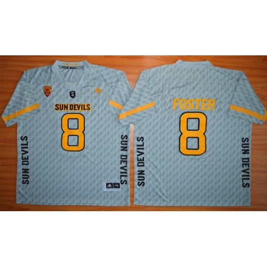 Sun Devils #8 D J Foster New Grey Stitched NCAA Basketball Jersey Sun Devils #8 D J Foster New Grey Stitched NCAA Basketball Jersey