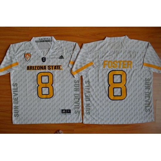 Sun Devils #8 D J Foster New White Stitched NCAA Basketball Jersey Sun Devils #8 D J Foster New White Stitched NCAA Basketball Jersey