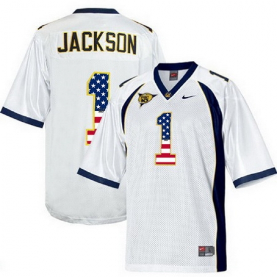 California Golden Bears 1 DeSean Jackson White USA Flag College Football Jersey California Golden Bears 1 DeSean Jackson White USA Flag College Football Jersey