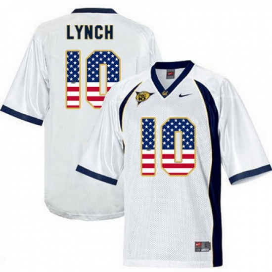 California Golden Bears 10 Marshawn Lynch White USA Flag College Football Jersey California Golden Bears 10 Marshawn Lynch White USA Flag College Football Jersey