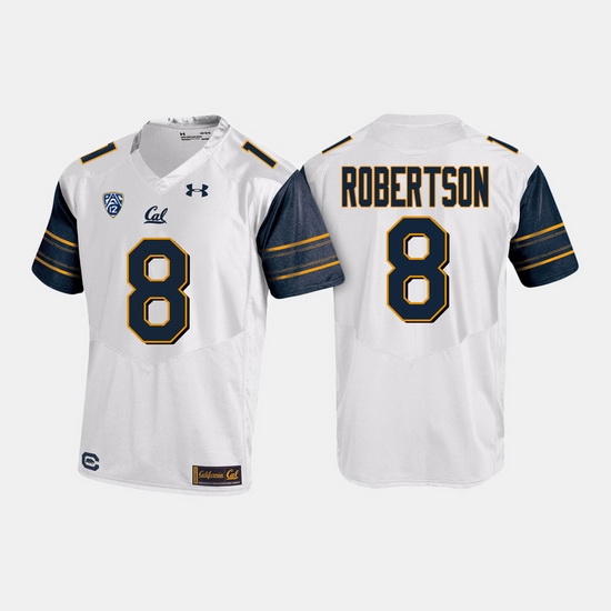 California Golden Bears Demetris Robertson College Football White Jersey California Golden Bears Demetris Robertson College Football White Jersey