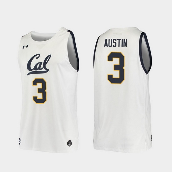Men California Golden Bears Paris Austin Replica White College Basketball 2019 20 Jersey Men California Golden Bears Paris Austin Replica White College Basketball 2019 20 Jersey