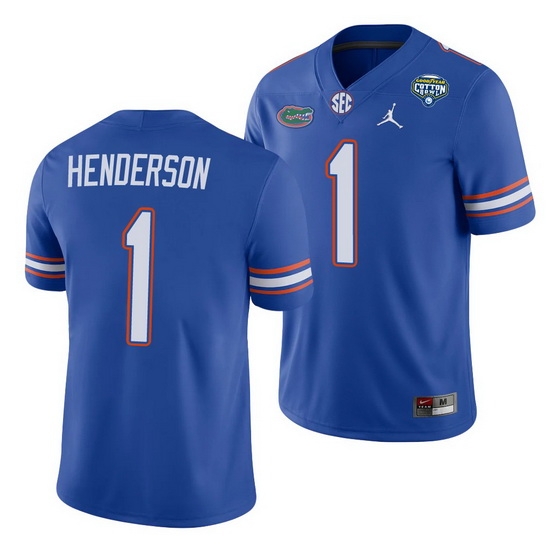 Florida Gators Cj Henderson Royal 2020 Cotton Bowl Men'S Jersey Florida Gators Cj Henderson Royal 2020 Cotton Bowl Men'S Jersey