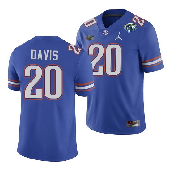 Florida Gators Malik Davis Royal 2020 Cotton Bowl Classic College Football Jersey Florida Gators Malik Davis Royal 2020 Cotton Bowl Classic College Football Jersey