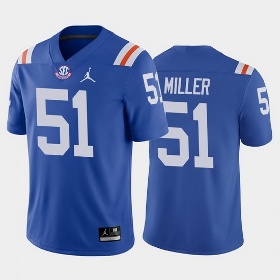 Florida Gators Ventrell Miller Royal Throwback Men'S Jersey Florida Gators Ventrell Miller Royal Throwback Men'S Jersey