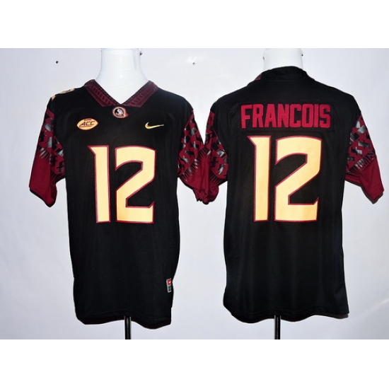 Florida State Seminoles 12 Deondre Francois Black College Football Jersey Florida State Seminoles 12 Deondre Francois Black College Football Jersey