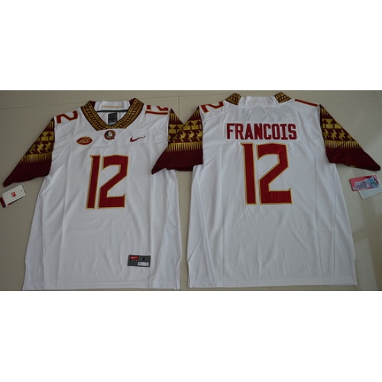 Florida State Seminoles 12 Deondre Francois White College Jersey Florida State Seminoles 12 Deondre Francois White College Jersey
