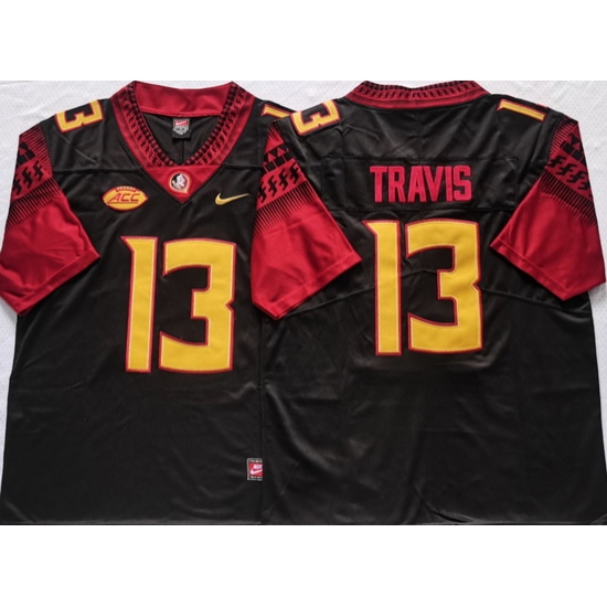 Florida State Seminoles Black #13 Jordan Travis Stitched NCAA Jersey Florida State Seminoles Black #13 Jordan Travis Stitched NCAA Jersey