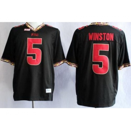 Florida State Seminoles FSU 5 Jameis Winston Black NCAA Jerseys Florida State Seminoles FSU 5 Jameis Winston Black NCAA Jerseys