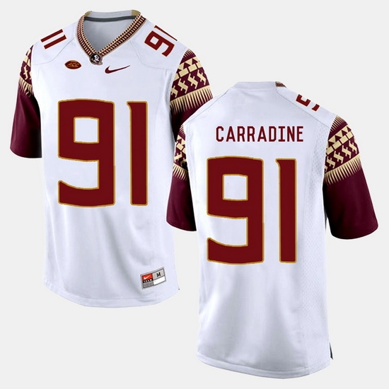 Florida State Seminoles Tank Carradine College Football White Jersey Florida State Seminoles Tank Carradine College Football White Jersey