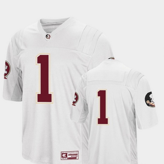 Men Florida State Seminoles 1 White College Football Colosseum Jersey Men Florida State Seminoles 1 White College Football Colosseum Jersey