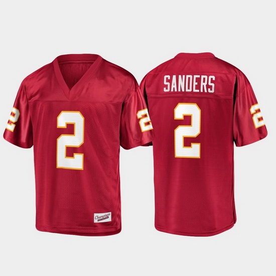 Men Florida State Seminoles Deion Sanders 2 Garnet Champions Collection Jersey Men Florida State Seminoles Deion Sanders 2 Garnet Champions Collection Jersey