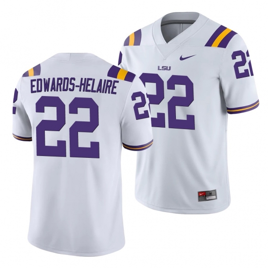 LSU Tiger Clyde Edwards Helaire White College Football Men'S Jersey LSU Tiger Clyde Edwards Helaire White College Football Men'S Jersey