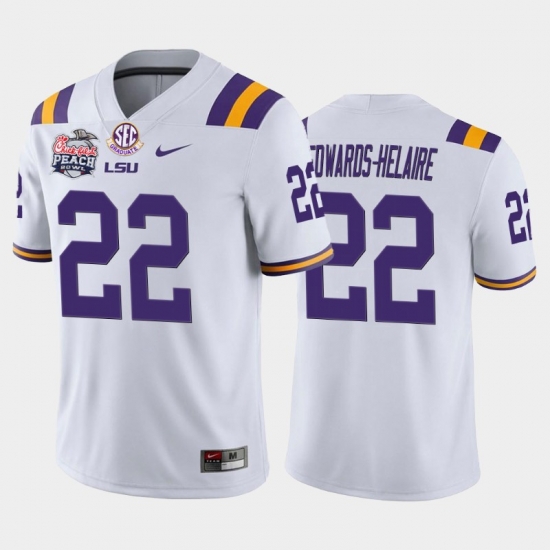 LSU Tiger Clyde Edwards Helaire White Home Men'S Jersey LSU Tiger Clyde Edwards Helaire White Home Men'S Jersey