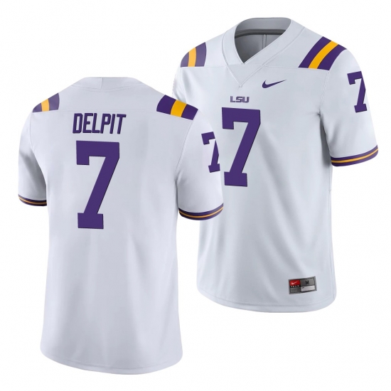 LSU Tiger Grant Delpit White College Football Men'S Jersey LSU Tiger Grant Delpit White College Football Men'S Jersey