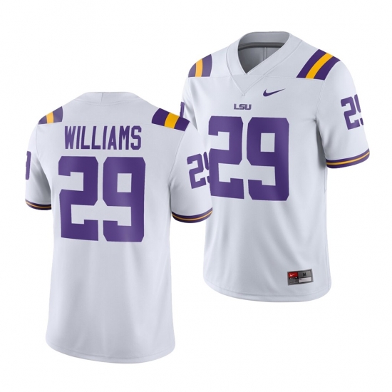 LSU Tiger Greedy Williams White Game Men'S Jersey LSU Tiger Greedy Williams White Game Men'S Jersey