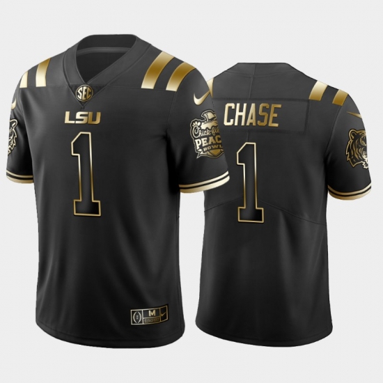 LSU Tiger Ja'Marr Chase Black Golden Edition Men'S Jersey LSU Tiger Ja'Marr Chase Black Golden Edition Men'S Jersey