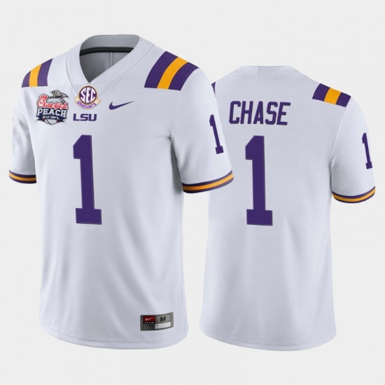 LSU Tiger Ja'Marr Chase White Home Men'S Jersey LSU Tiger Ja'Marr Chase White Home Men'S Jersey