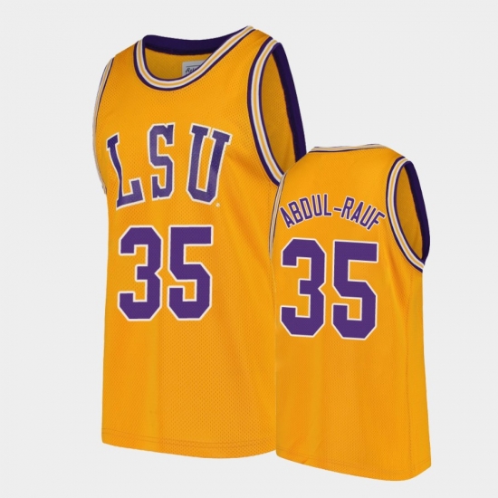 LSU Tiger Mahmoud Abdul Rauf Gold Replica Men'S Jersey LSU Tiger Mahmoud Abdul Rauf Gold Replica Men'S Jersey