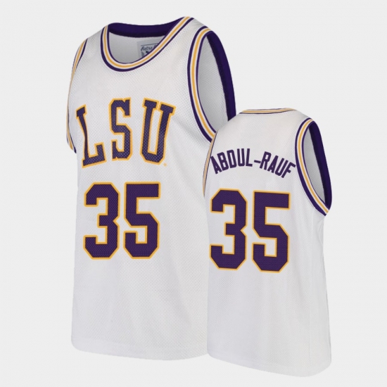 LSU Tiger Mahmoud Abdul Rauf White Replica Men'S Jersey LSU Tiger Mahmoud Abdul Rauf White Replica Men'S Jersey