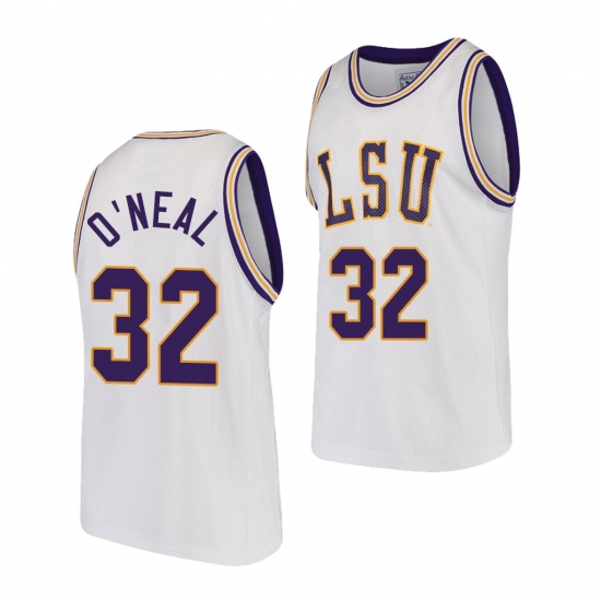LSU Tiger Shareef O'Neal White College Basketball Lsu Tigers Jersey LSU Tiger Shareef O'Neal White College Basketball Lsu Tigers Jersey