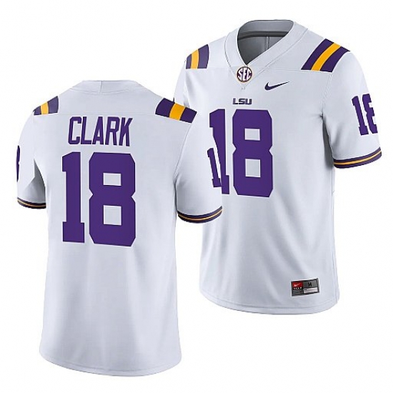 Lsu Tigers Damone Clark White College Football Men Jersey Lsu Tigers Damone Clark White College Football Men Jersey
