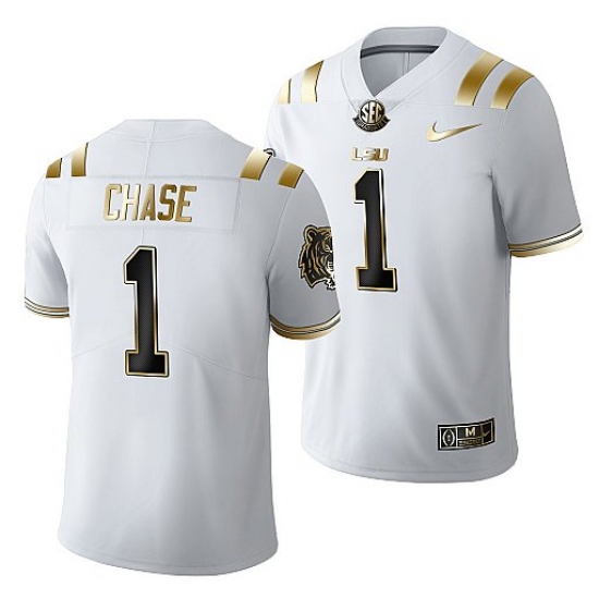 Lsu Tigers Ja'Marr Chase Golden Edition Limited Football White Jersey Lsu Tigers Ja'Marr Chase Golden Edition Limited Football White Jersey