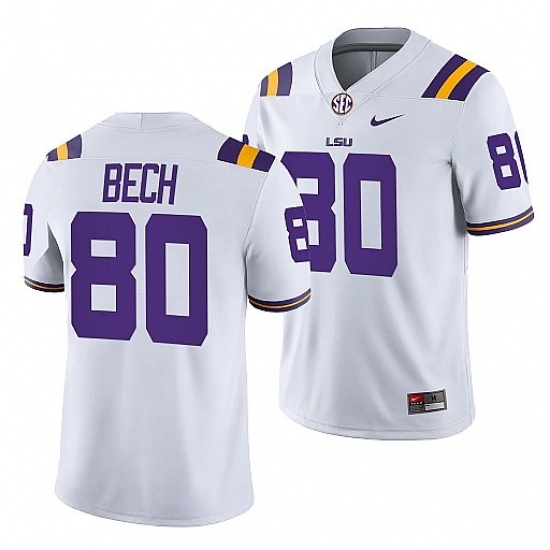 Lsu Tigers Jack Bech White College Football Men Jersey Lsu Tigers Jack Bech White College Football Men Jersey