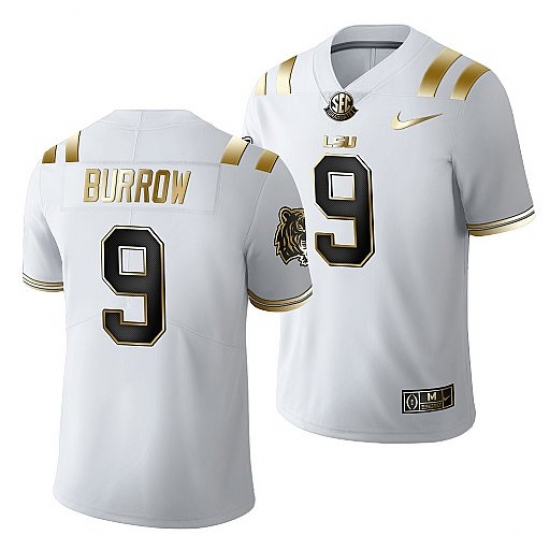 Lsu Tigers Joe Burrow Golden Edition Limited Football White Jersey Lsu Tigers Joe Burrow Golden Edition Limited Football White Jersey