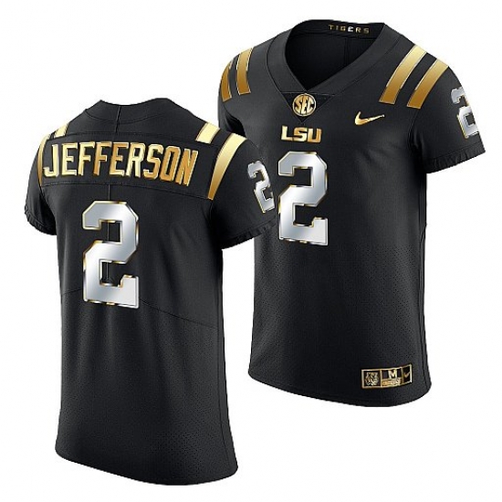 Lsu Tigers Justin Jefferson Golden Edition Elite Nfl Black Jersey Lsu Tigers Justin Jefferson Golden Edition Elite Nfl Black Jersey