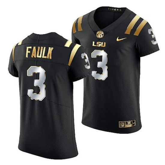 Lsu Tigers Kevin Faulk Golden Edition Elite Nfl Black Jersey