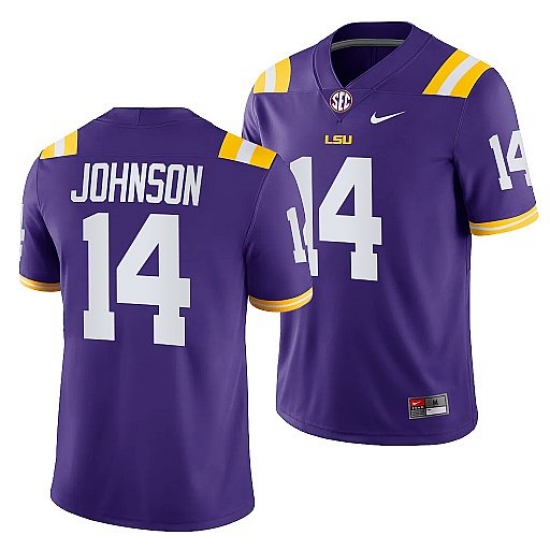 Lsu Tigers Max Johnson Purple College Football Men Jersey Lsu Tigers Max Johnson Purple College Football Men Jersey