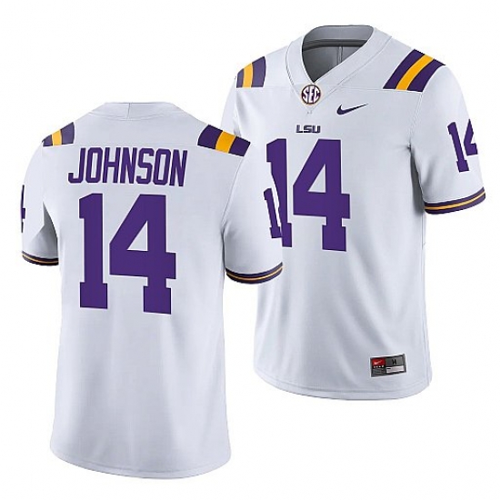 Lsu Tigers Max Johnson White College Football Men Jersey Lsu Tigers Max Johnson White College Football Men Jersey