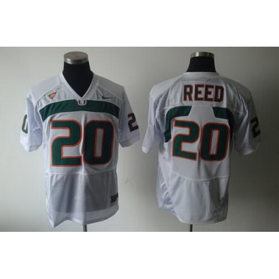 Hurricanes #20 Ed Reed White Stitched NCAA Jerseys Hurricanes #20 Ed Reed White Stitched NCAA Jerseys