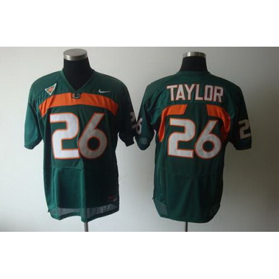 Hurricanes #26 Sean Taylor Green Stitched NCAA Jerseys Hurricanes #26 Sean Taylor Green Stitched NCAA Jerseys