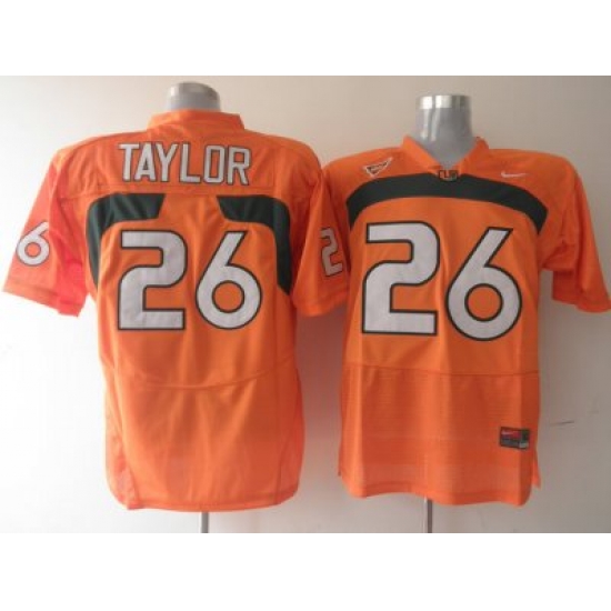 Hurricanes #26 Sean Taylor Orange Embroidered NCAA Jerseys Hurricanes #26 Sean Taylor Orange Embroidered NCAA Jerseys