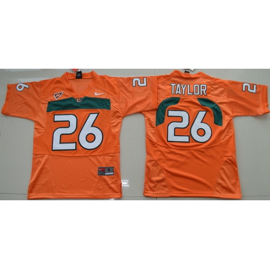 Hurricanes #26 Sean Taylor Orange Embroidered Youth NCAA Jerseys Hurricanes #26 Sean Taylor Orange Embroidered Youth NCAA Jerseys
