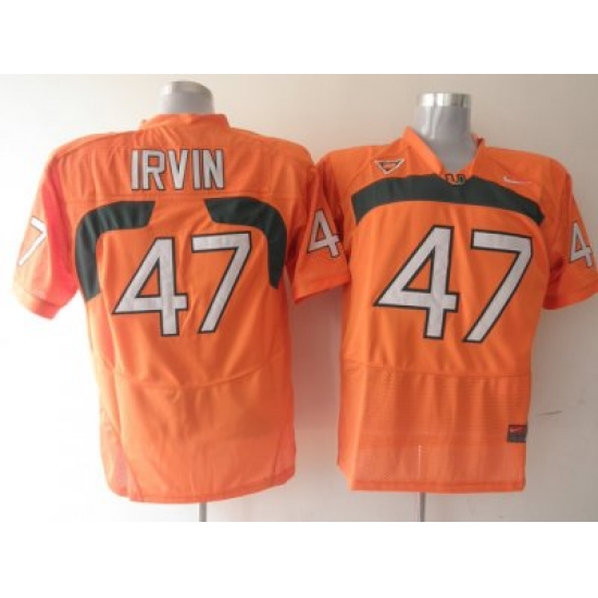 Hurricanes #47 Michael Irvin Orange Embroidered NCAA Jerseys Hurricanes #47 Michael Irvin Orange Embroidered NCAA Jerseys